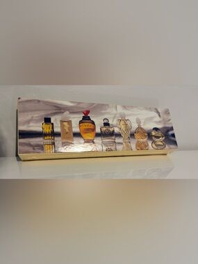 NIB Sealed Vintage Box of Seven Various Collectible Mini Perfume Bottles